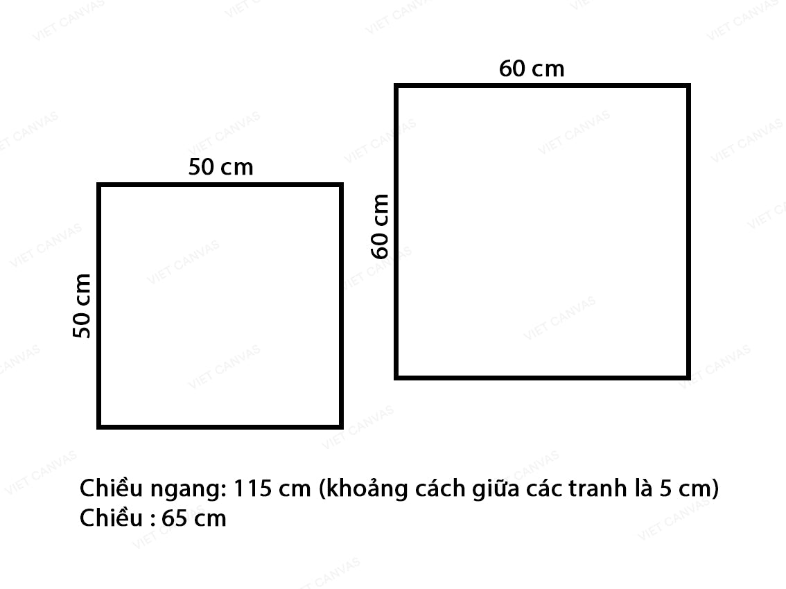 Bộ 2 Tranh Mèo Con Và Sói Vàng - VW872.3