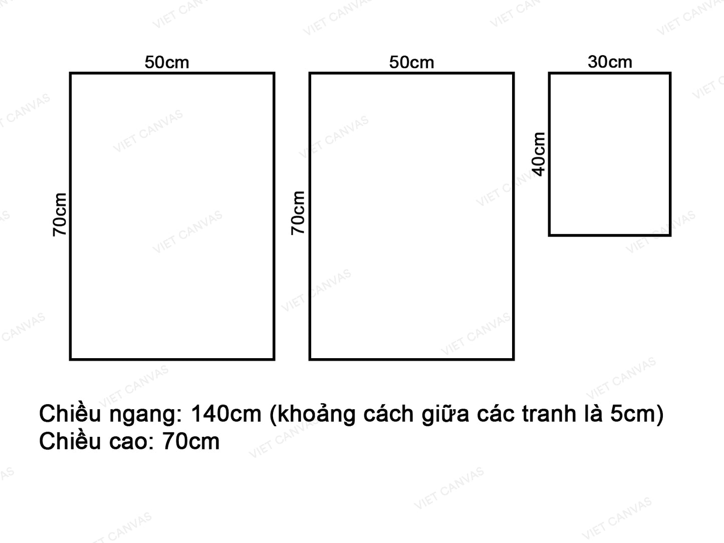 Bộ 3 Tranh Ếch, Cá Và Hoa - VU176.4