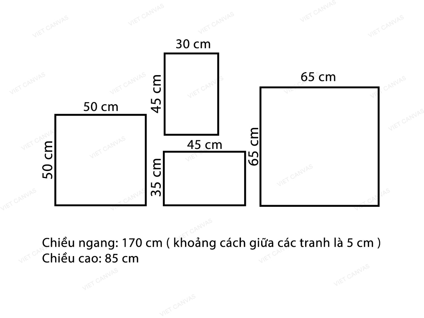 Bộ 4 Tranh Người Đàn Ông Và Vệt Màu - VV324.3