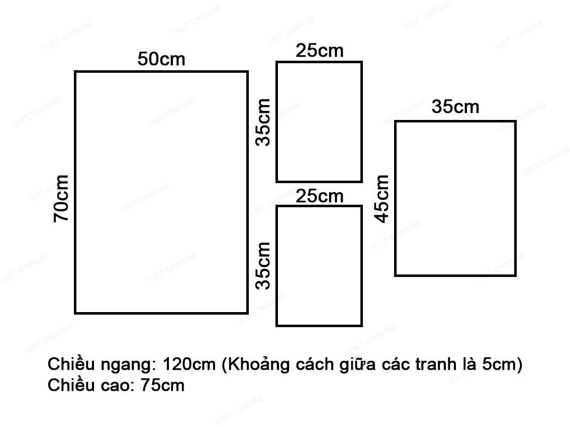 Bộ 4 Tranh Cây Cối Và Bầu Trời Tươi Mát - VZ018.2