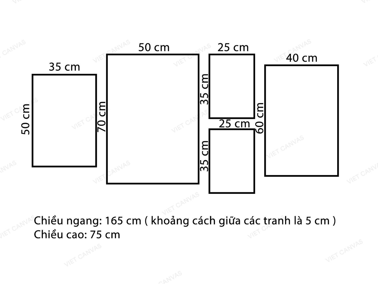 Bộ 5 Tranh Bầu Trời Tươi Mát - VZ018.1