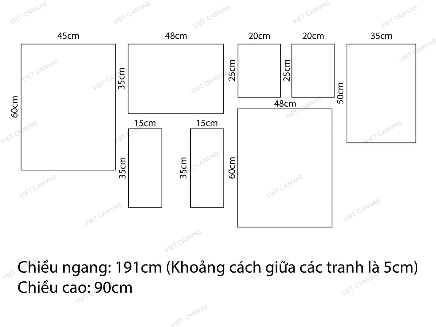 Bộ 8 Tranh Nghệ Thuật Ấn Tượng - VX915.2