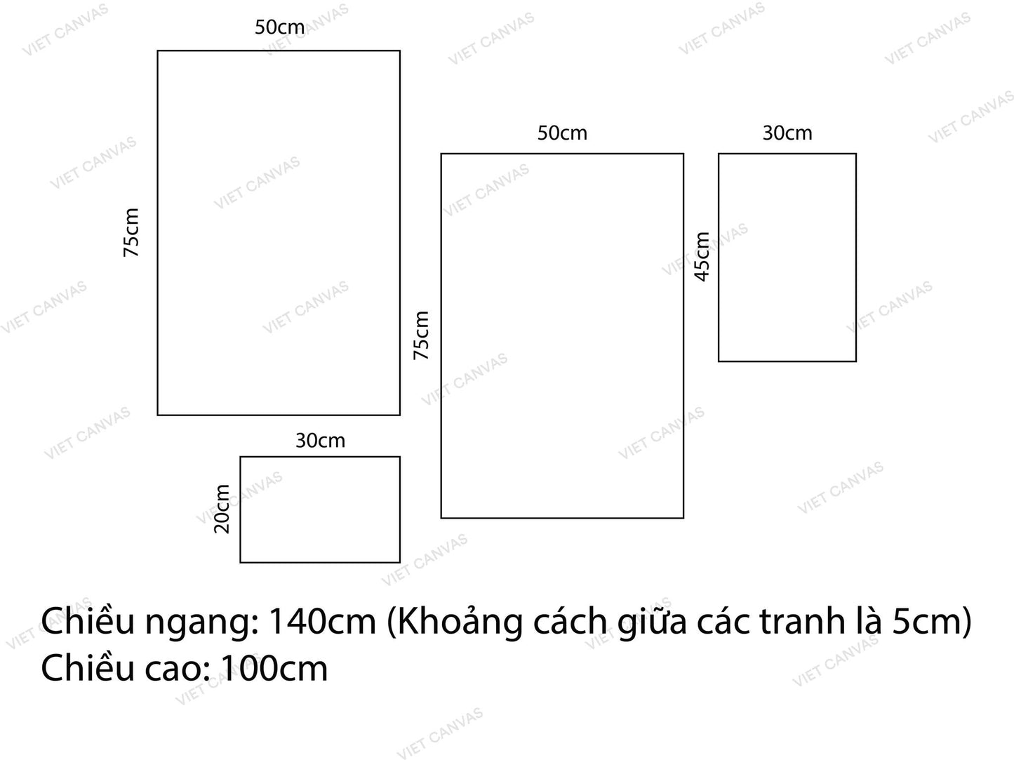 Bộ 4 Tranh Cô Gái, Tòa Nhà Và Bông Hoa - VY203.2