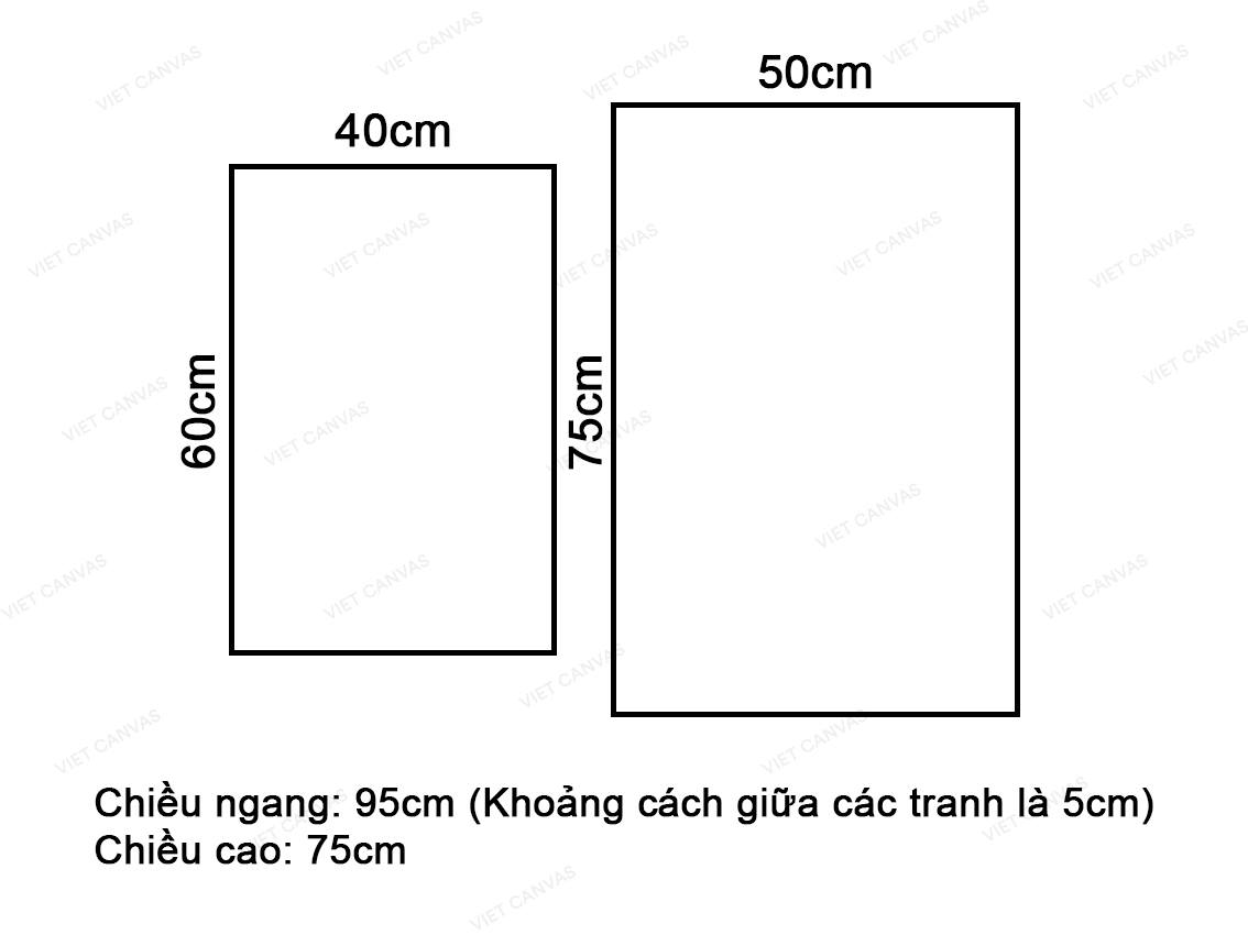 Bộ 2 Tranh Hình Cô Gái Và Những Cảnh Vật - VY571.3