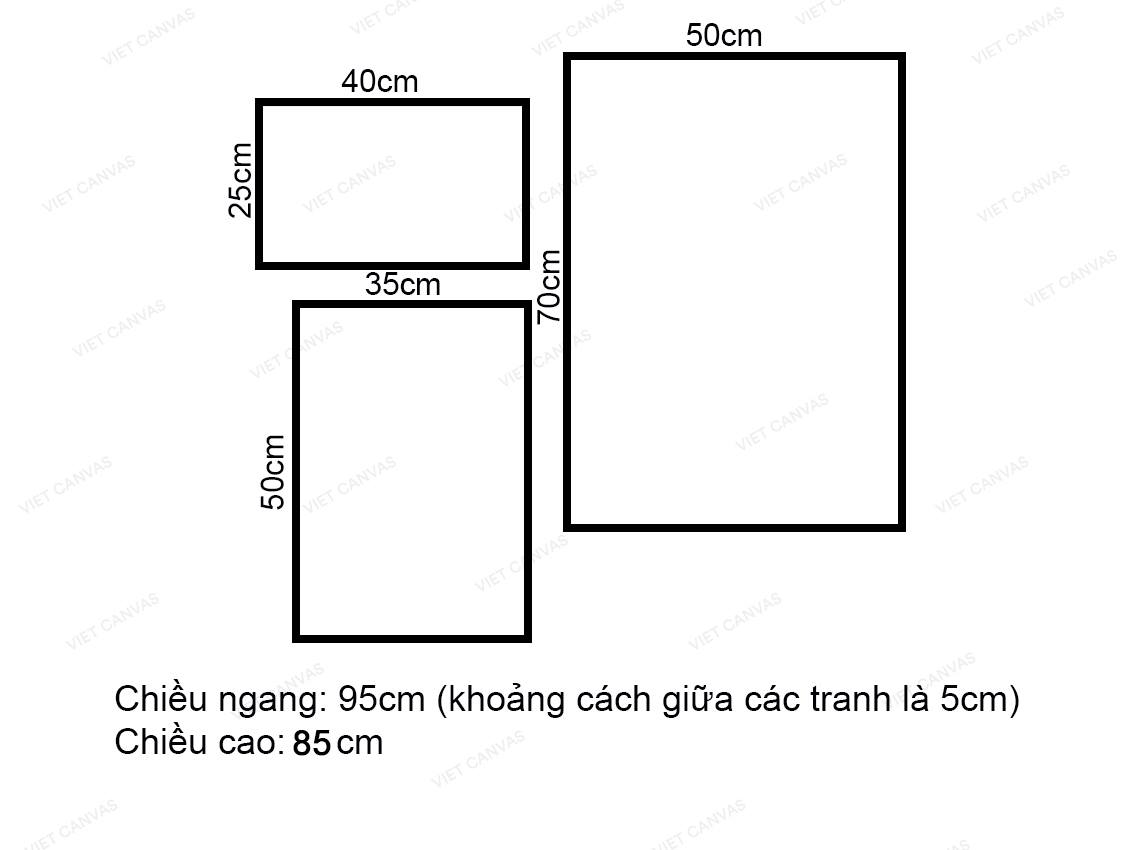 Bộ 3 Tranh Lá Cây Và Cành Hoa - VZ005.2