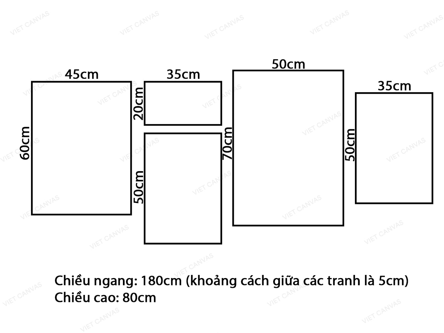 Bộ 5 Tranh Quotes - VX054.1