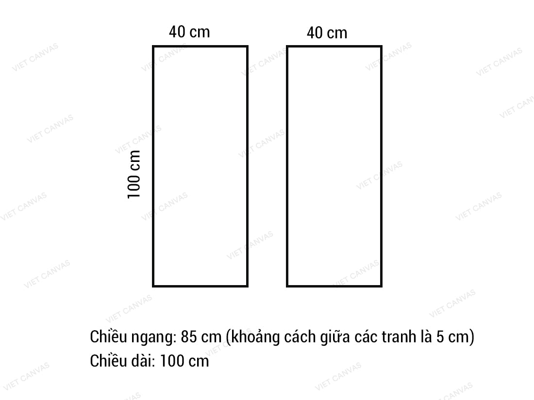 Bộ 2 Tranh Cây Cầu Và Bãi Biển- VX910.3