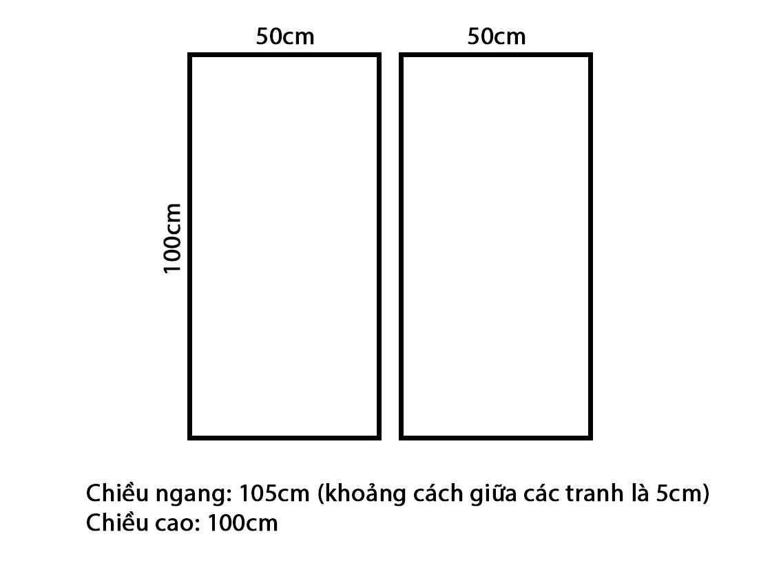 Bộ 2 Tranh Lá Cây Xanh - VY803.1