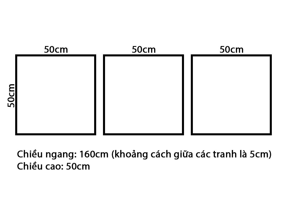 Bộ 3 Tranh Cây Cầu, Rừng Cây Vàng Và Hồ Nước - VZ434