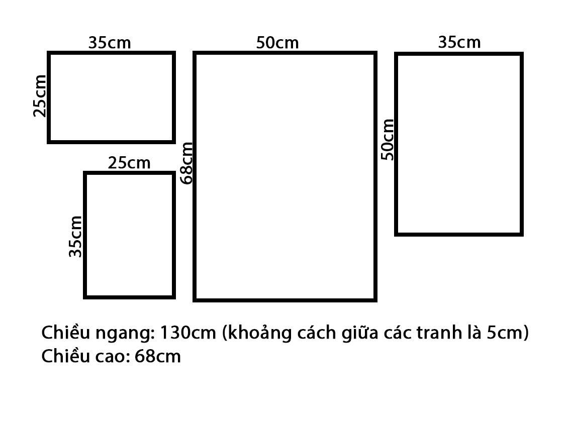 Bộ 4 Tranh Những Bản Tình Ca - VZ899.2