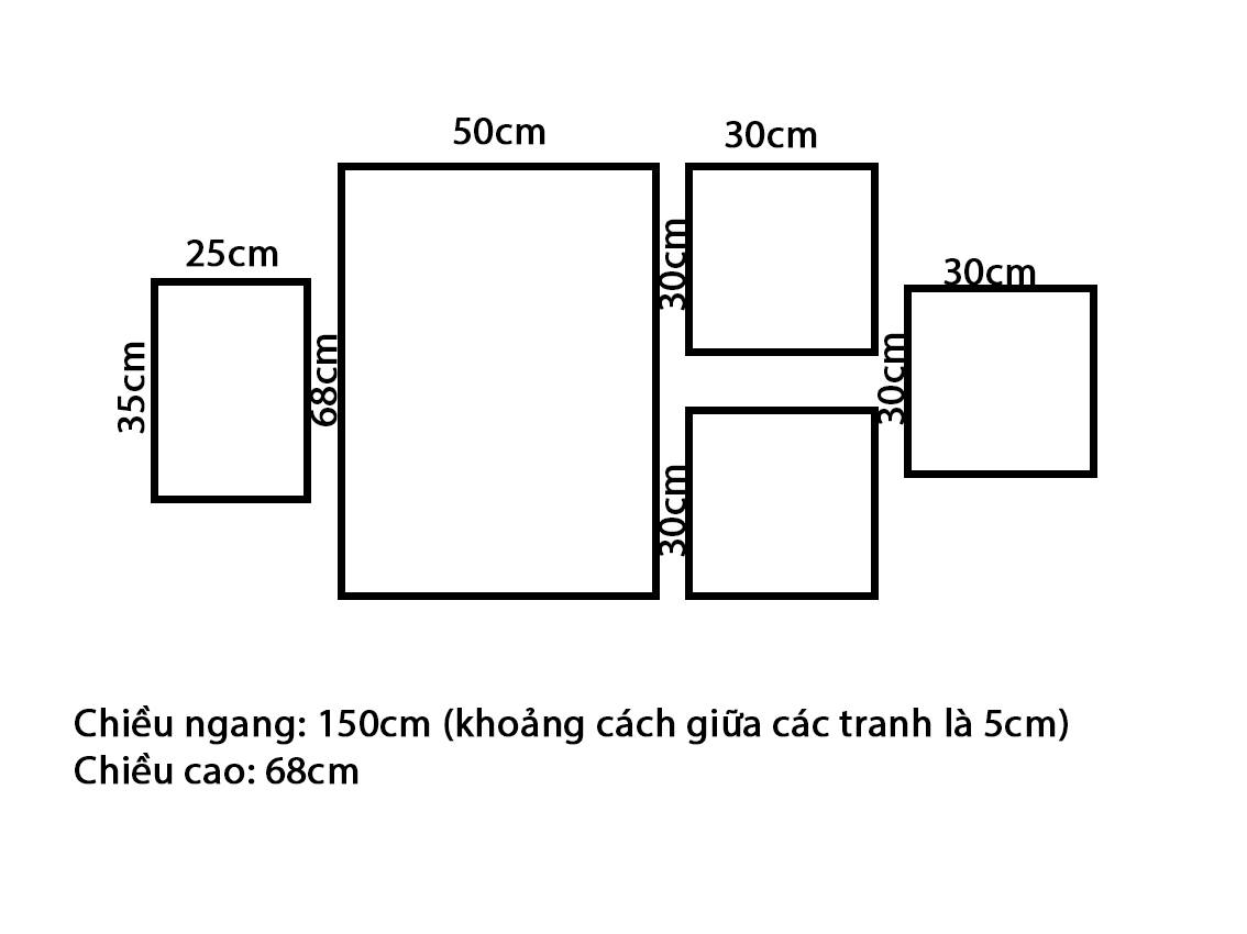 Bộ 5 Tranh Những Chiếc Lá - VZ805.1