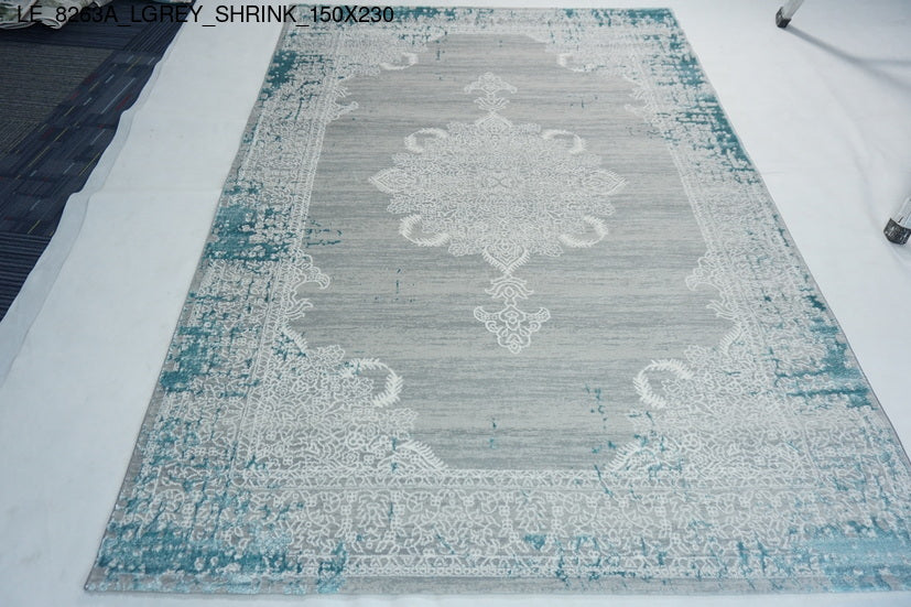Thảm Sợi Ngắn - LE_8263A_LGREY_SHRINK_150X230