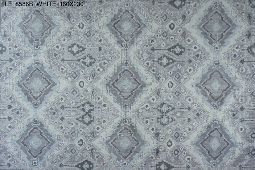 Thảm Sợi Ngắn - LE_8586B_WHITE_160X230
