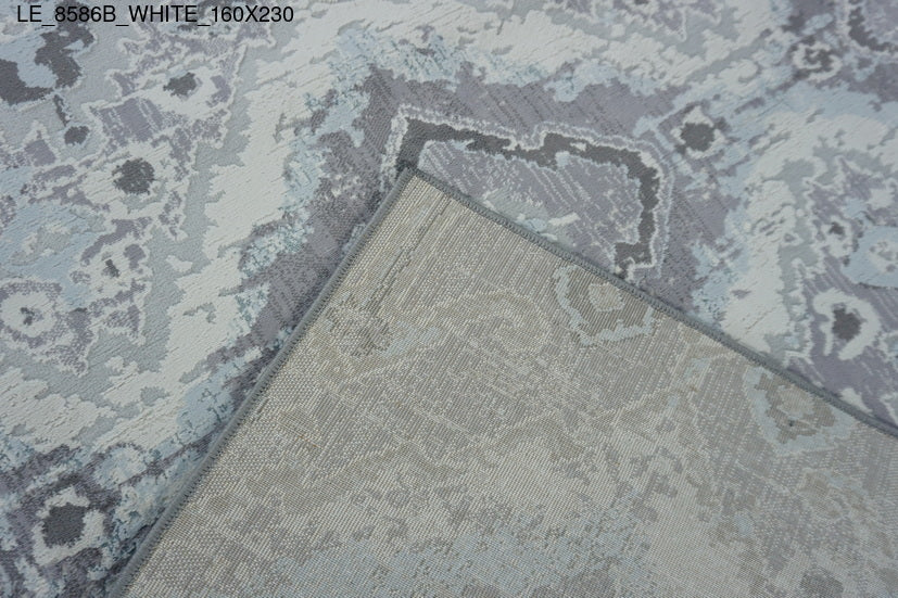 Thảm Sợi Ngắn - LE_8586B_WHITE_160X230