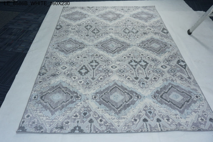Thảm Sợi Ngắn - LE_8586B_WHITE_160X230