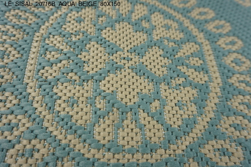 Thảm Sợi Ngắn - LE_SISAL_20716B_AQUA_BE_80X150