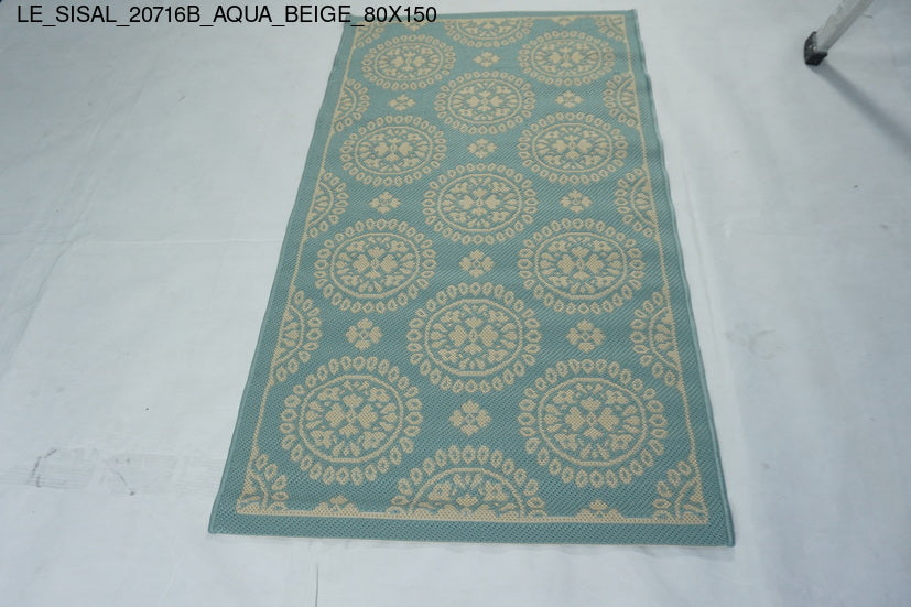 Thảm Sợi Ngắn - LE_SISAL_20716B_AQUA_BE_80X150