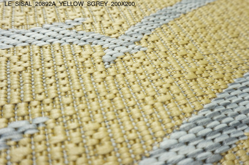 Thảm Sợi Ngắn - LE_SISAL_20892A_YL_SGREY_200X200