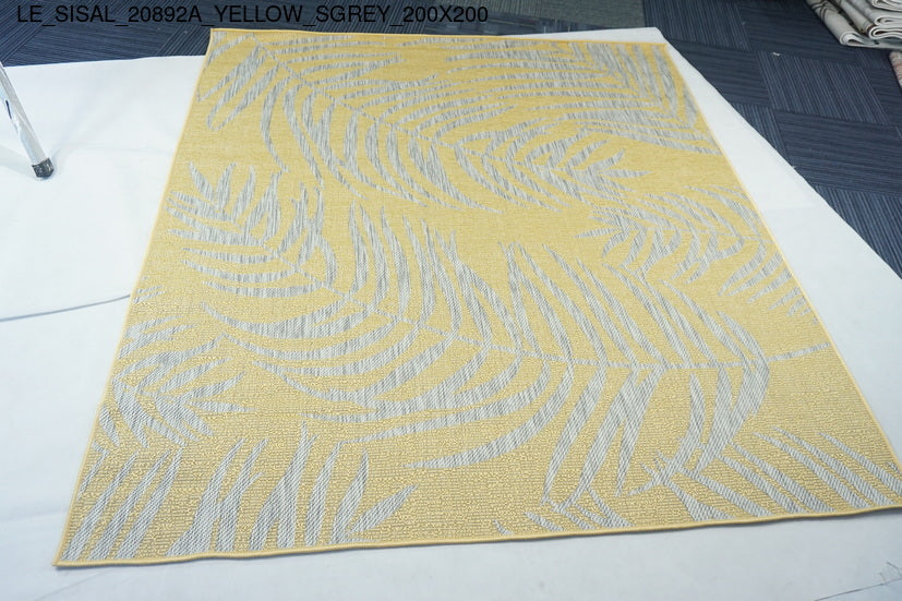 Thảm Sợi Ngắn - LE_SISAL_20892A_YL_SGREY_200X200