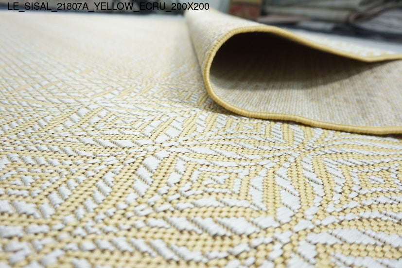 Thảm Sợi Ngắn - LE_SISAL_21807A_YL_ECRU_200X200
