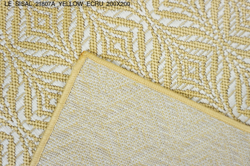 Thảm Sợi Ngắn - LE_SISAL_21807A_YL_ECRU_200X200