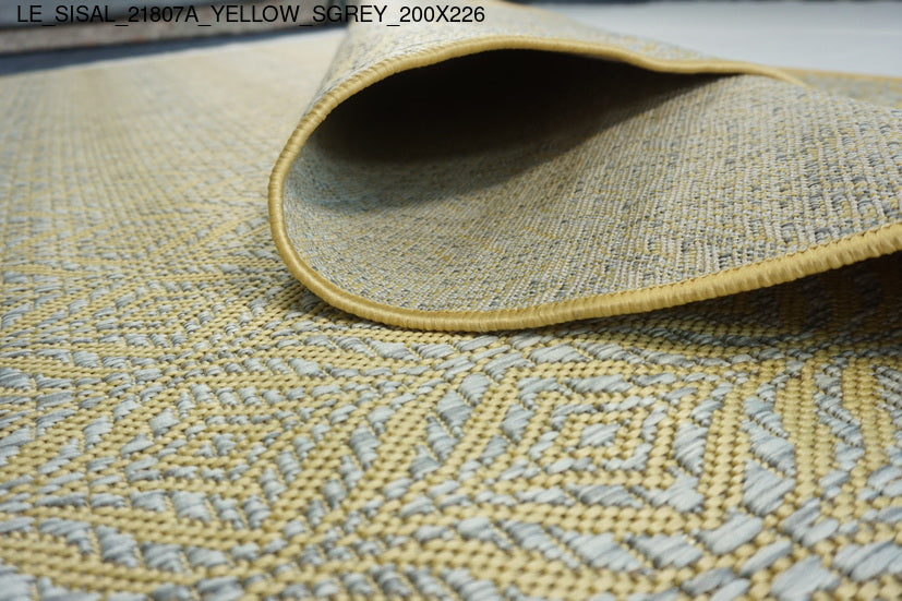Thảm Sợi Ngắn - LE_SISAL_21807A_YL_SGREY_200X226