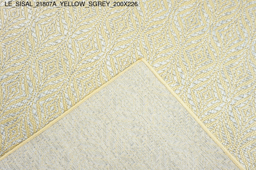 Thảm Sợi Ngắn - LE_SISAL_21807A_YL_SGREY_200X226