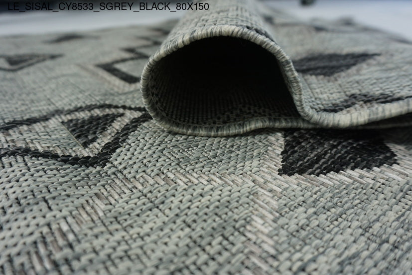 Thảm Sợi Ngắn - LE_SISAL_CY8533_SGREY_BL_80X150