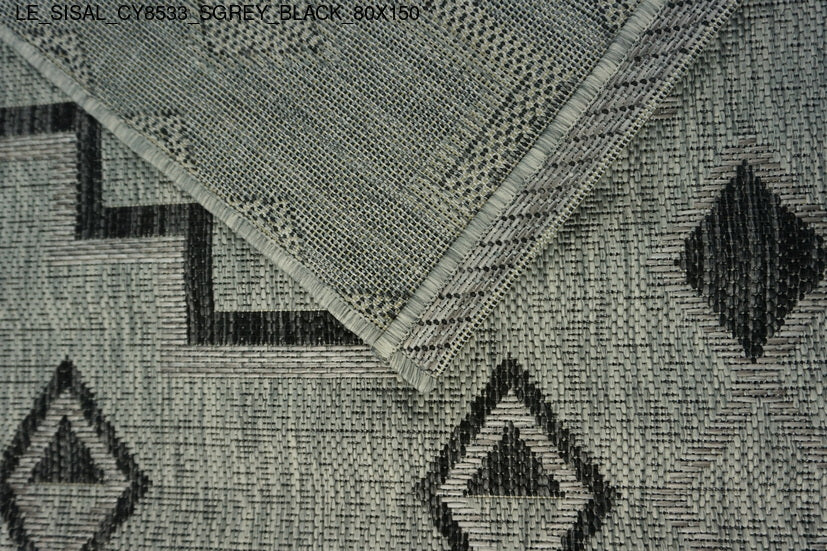 Thảm Sợi Ngắn - LE_SISAL_CY8533_SGREY_BL_80X150