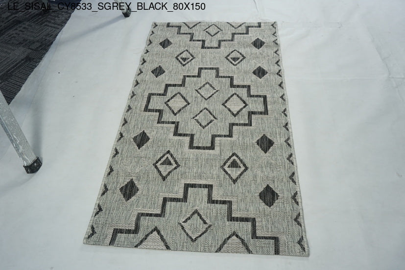 Thảm Sợi Ngắn - LE_SISAL_CY8533_SGREY_BL_80X150