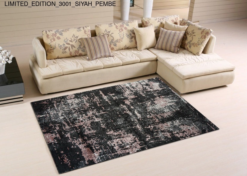 Thảm Sợi Ngắn - LIMITED_EDITION_3001_SIYAH_PEMBE