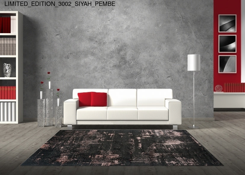 Thảm Sợi Ngắn - LIMITED_EDITION_3002_SIYAH_PEMBE