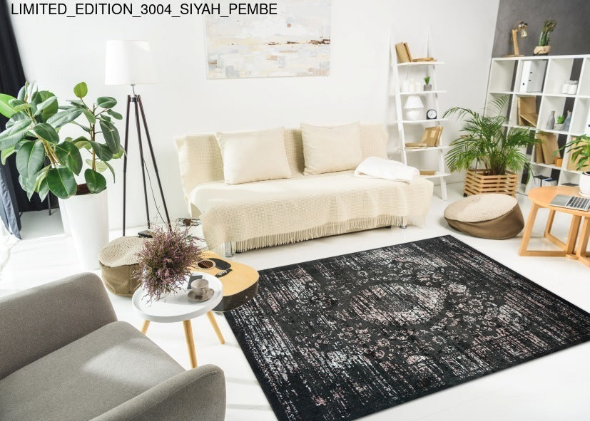 Thảm Sợi Ngắn - LIMITED_EDITION_3004_SIYAH_PEMBE