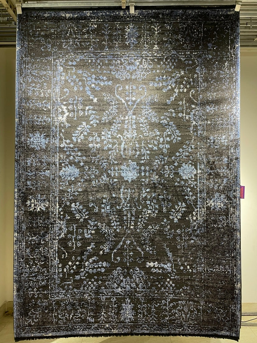 Thảm Lông Ngắn Cao Cấp - LIMITED_EDITION_8774_SIYAH_MAVI