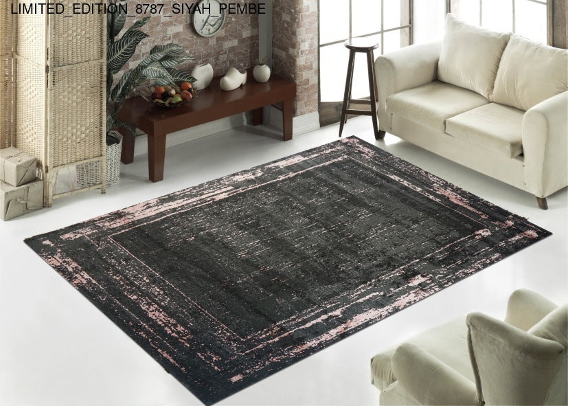 Thảm Sợi Ngắn - LIMITED_EDITION_8787_SIYAH_PEMBE