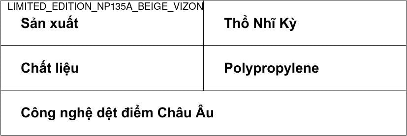 Thảm Sợi Ngắn - LIMITED_EDITION_NP135A_BE_VIZON