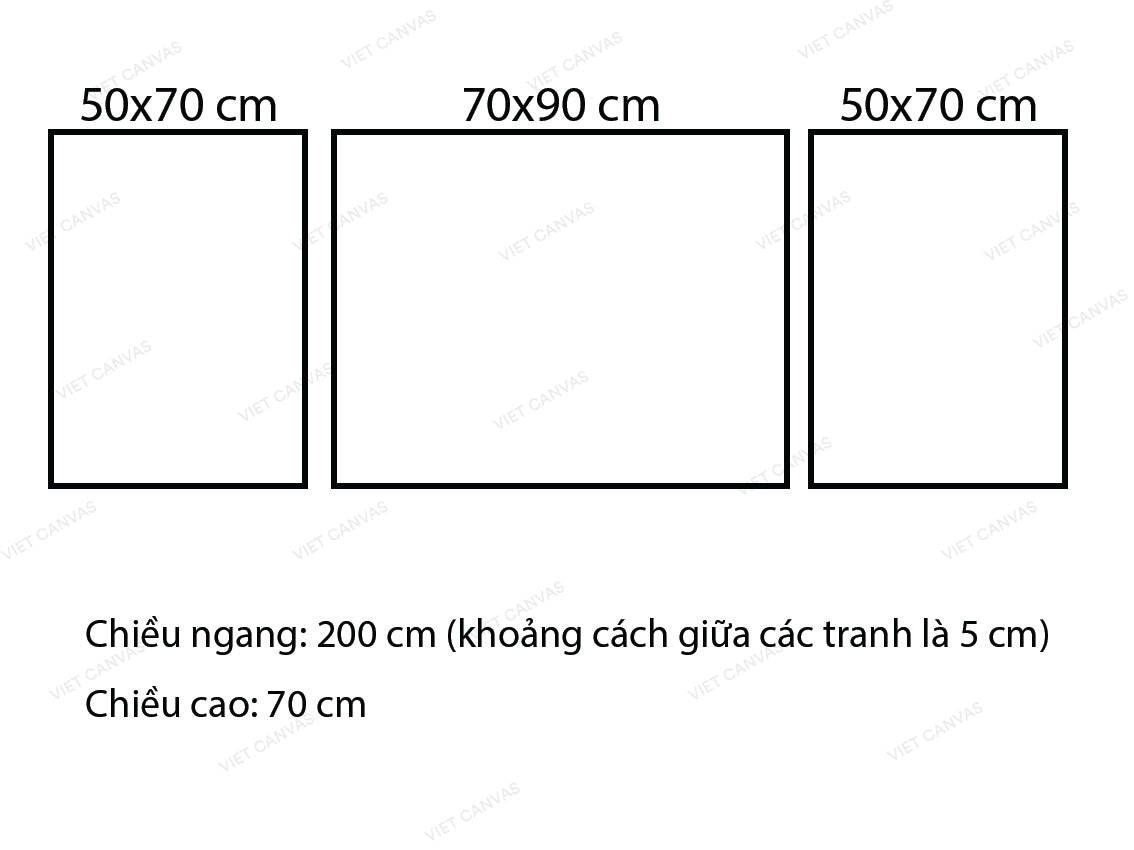 Bộ 3 Tranh Nghệ Thuật Của Van Gogh - VG059