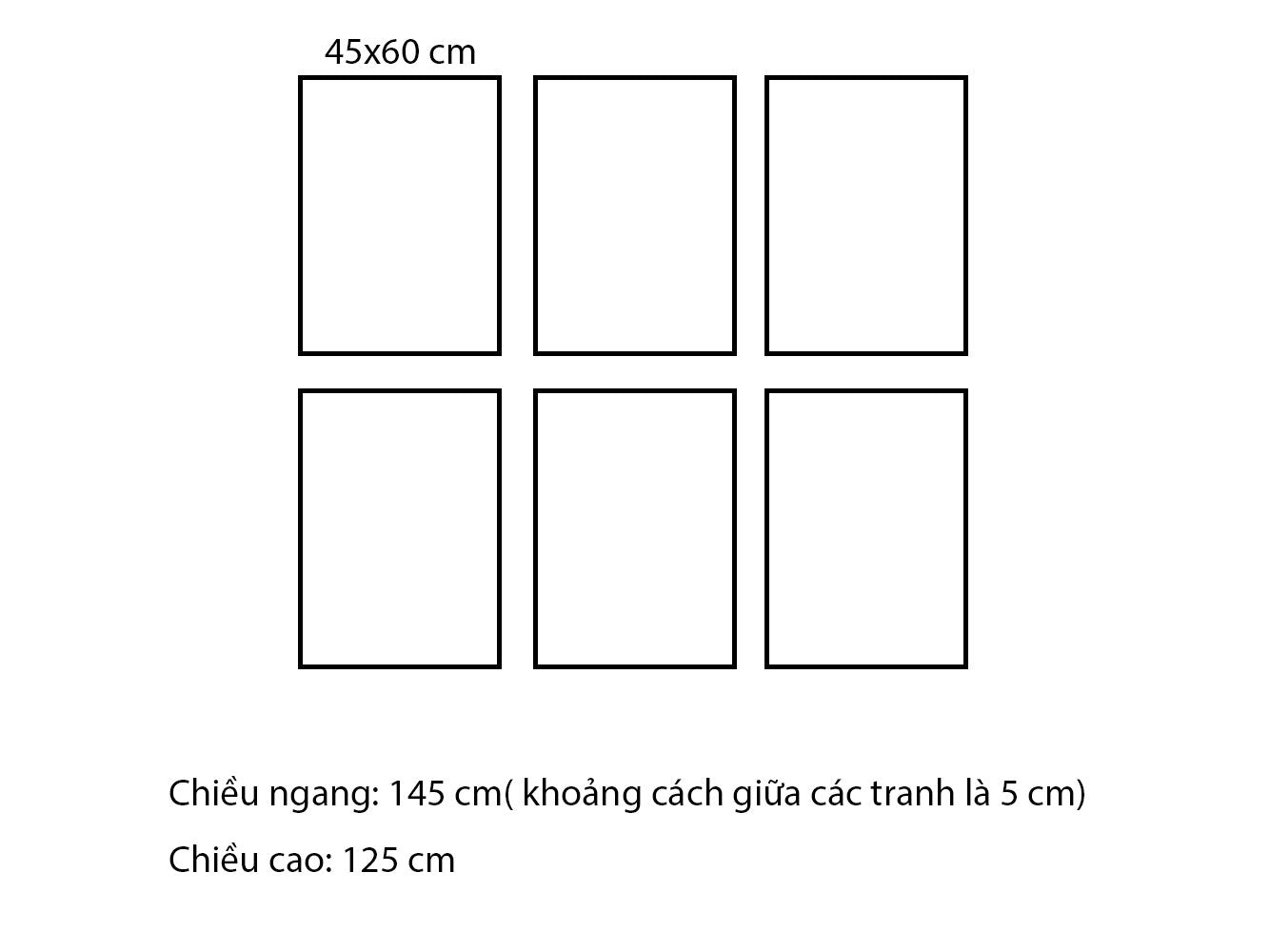 Bộ 6 Tranh Nghệ Thuật Van Gogh - VG041