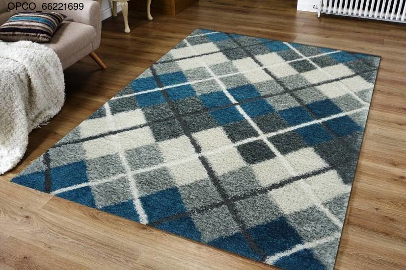 Thảm Lông Xù Kẻ Caro Nghệ Thuật - OPCO_66221699
