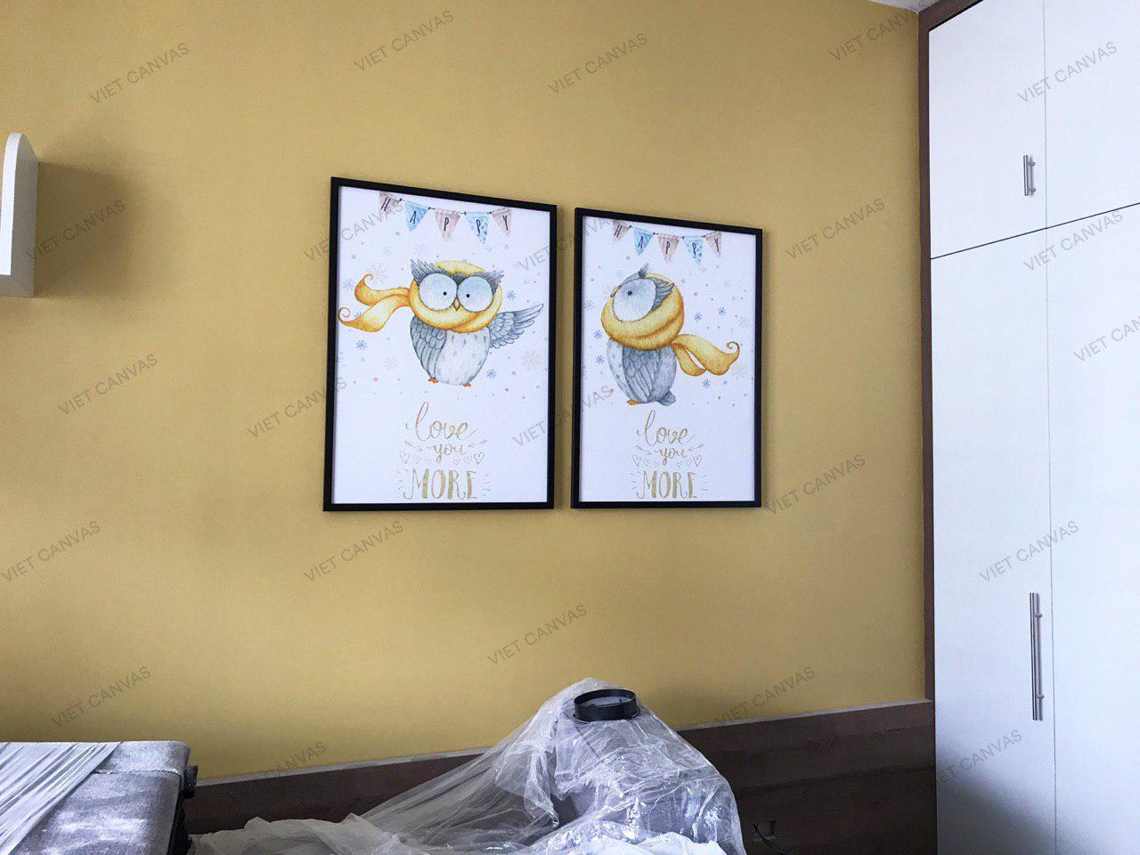 Bộ 2 Tranh Hoạt Hình Dễ Thương - NT033