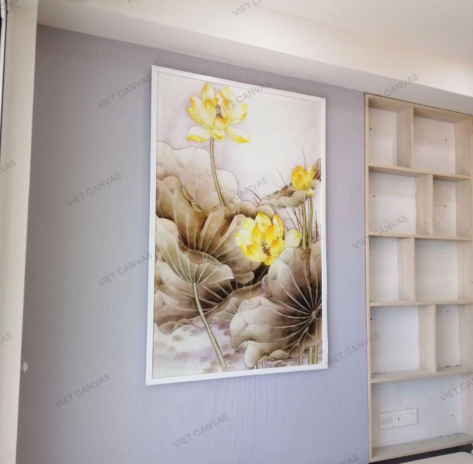 Tranh Bông Sen Vàng - NT714
