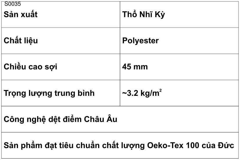 Thảm Lông Dài Phong Cách Hiện Đại - S0035