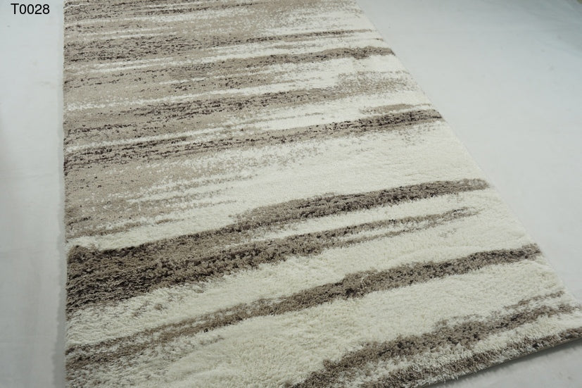 Thảm Lông Xù Dài Họa Tiết Hiện Đại - T0028