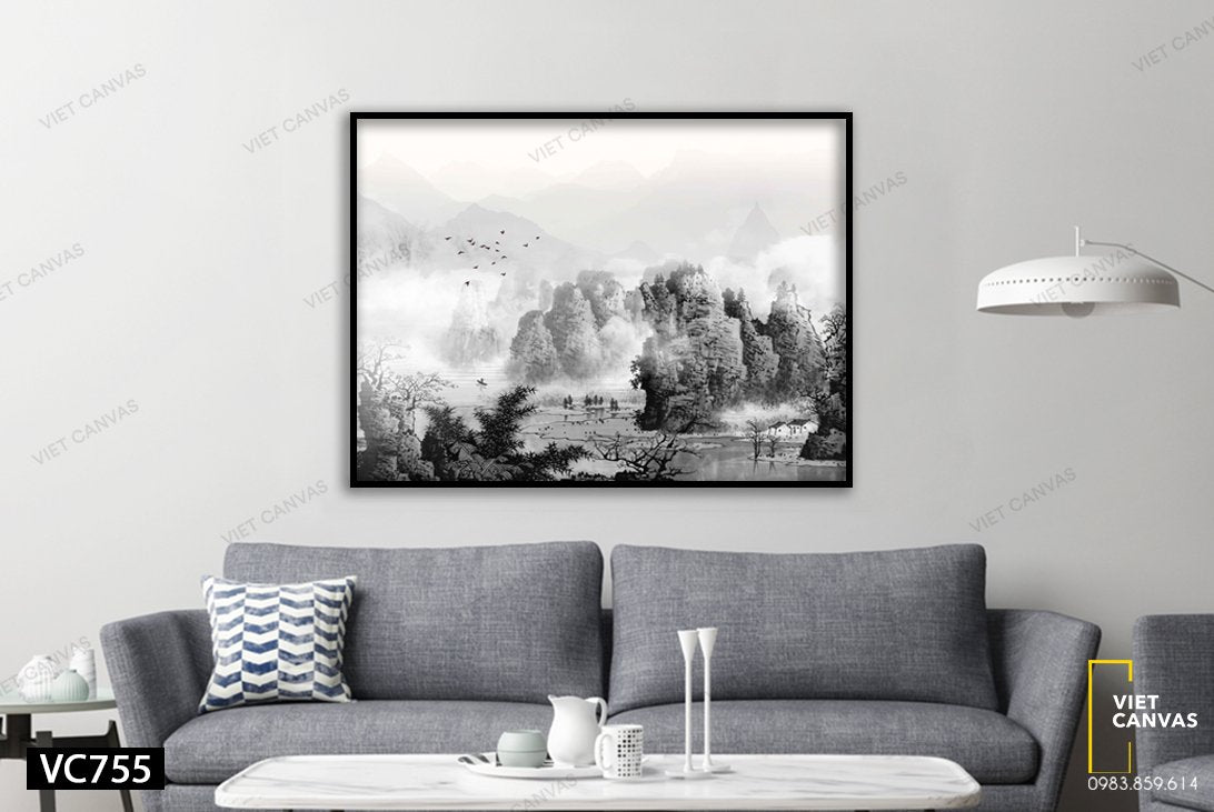 Tranh Khu Rừng Xám Màu - VC755