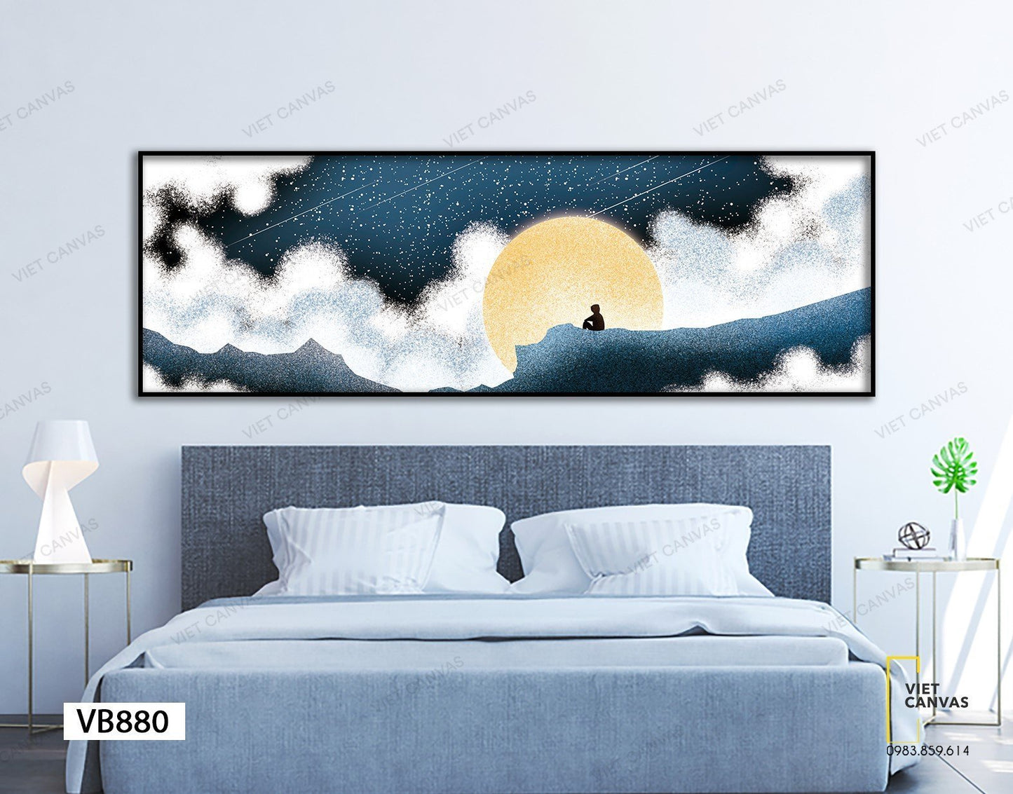 Tranh Cô Đơn Bên Ánh Trăng Tròn - VB880