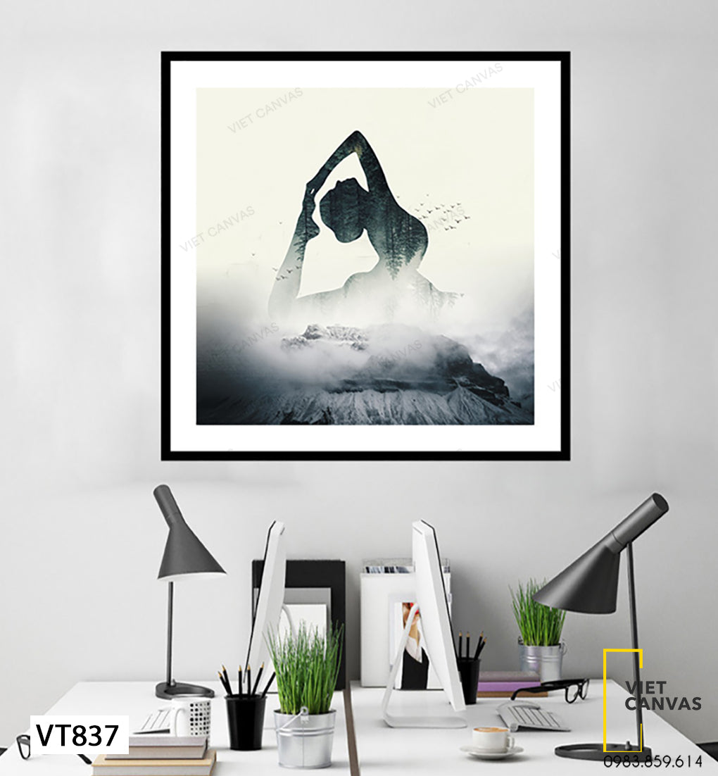 Tranh Cô Gái Tập Yoga - VT837