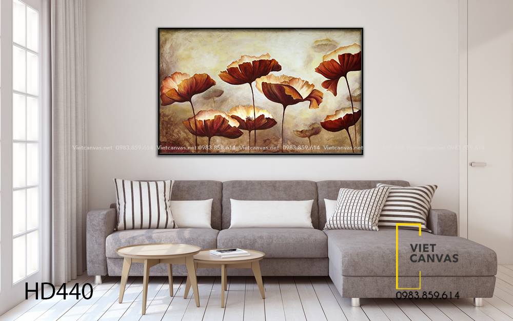 Tranh Lá Sen Thanh Tịnh - HD440