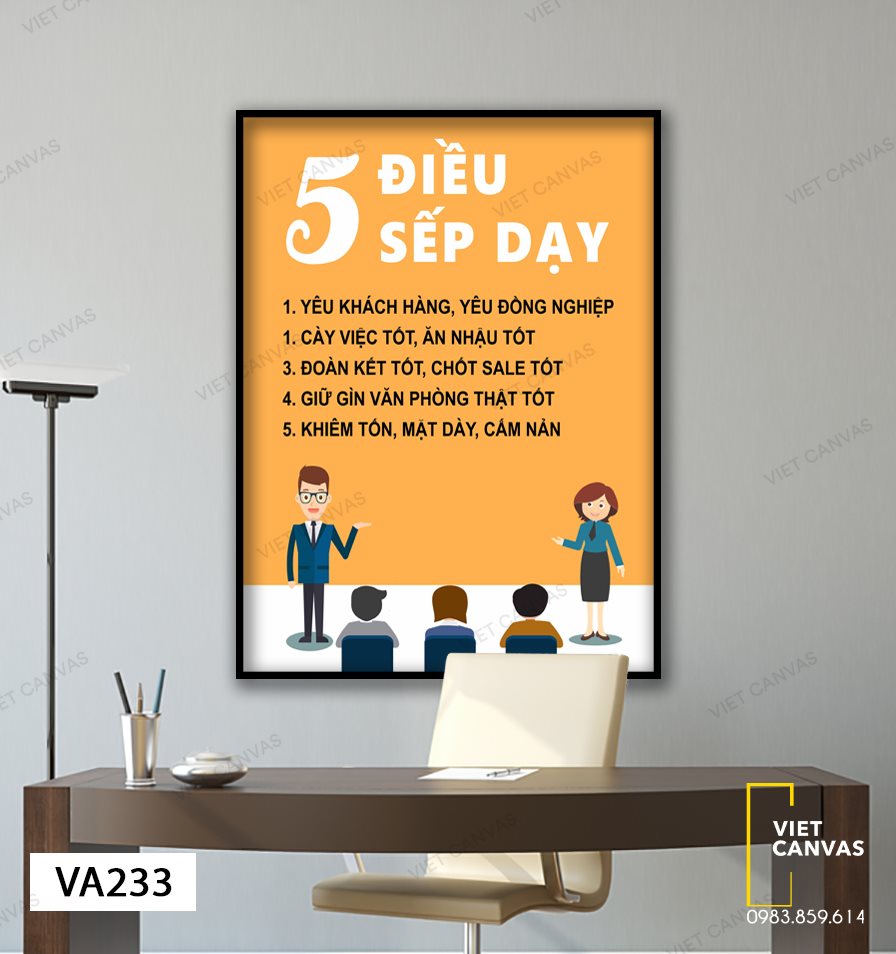 Tranh Quotes 5 Điều Sếp Dạy - VA233