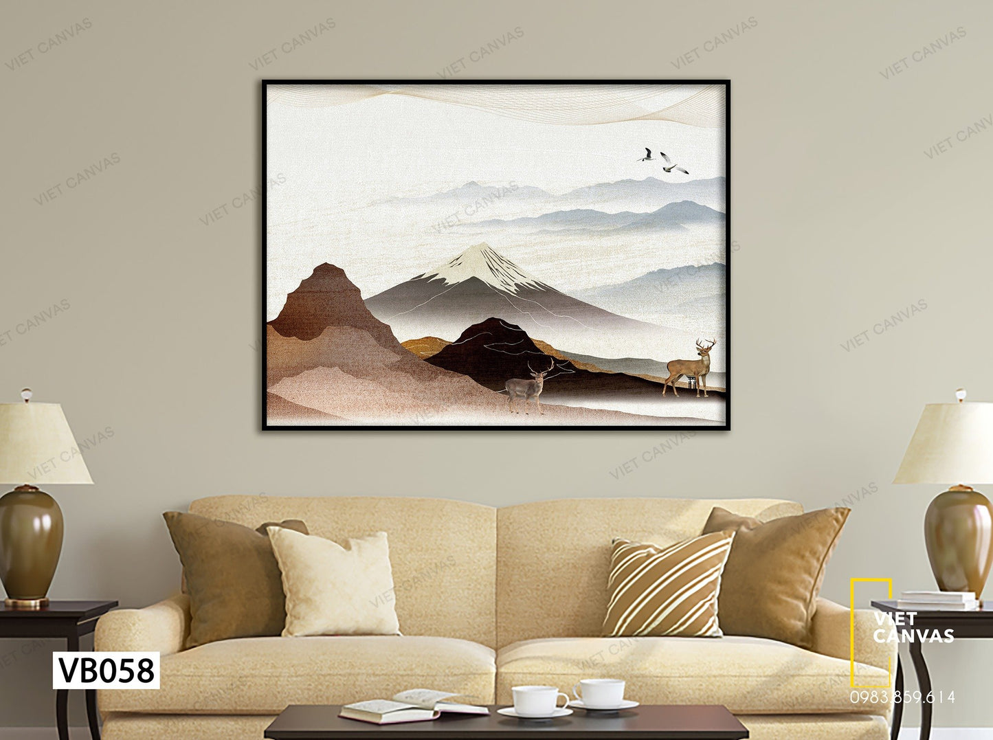 Tranh Cảnh Núi Hoang Vu - VB058