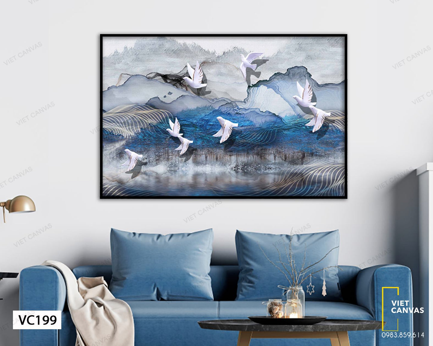 Tranh Đàn Bồ Câu Bay Về Miền Đất Hứa - VC199